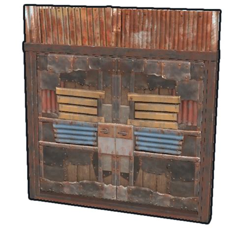 double sheet metal door rust satchel charges|sheet metal double door rustclash.